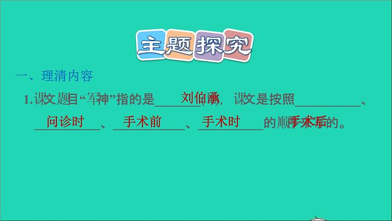 2022五年级语文下册第4单元第11课军神课后练习课件新人教版第8页