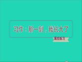 2022五年级语文下册第一单元习作：那一刻我长大了作业课件新人教版