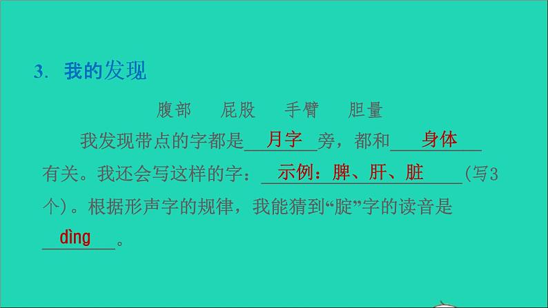 2022二年级语文下册第4单元第11课我是一只小虫子课后练习课件新人教版04