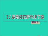 2022二年级语文下册第6单元第17课要是你在野外迷了路习题课件新人教版