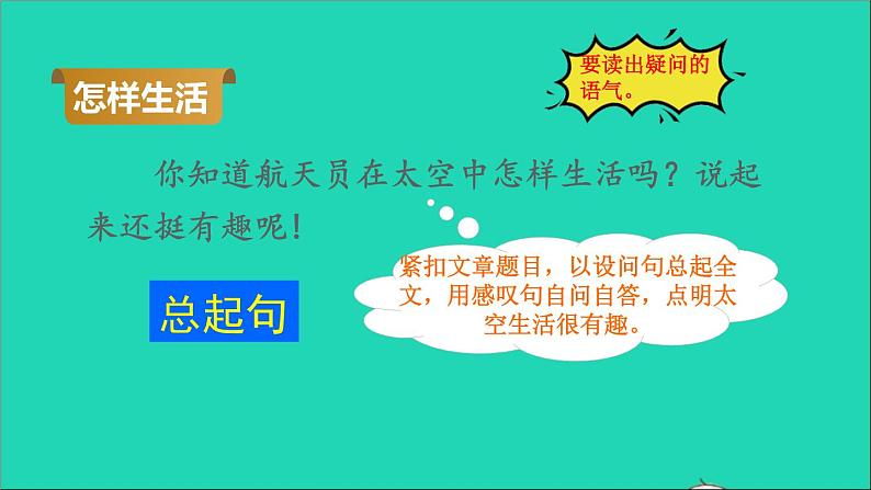 2022二年级语文下册第6单元第18课太空生活趣事多品读释疑课件新人教版05
