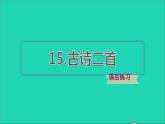 2022二年级语文下册第6单元第15课古诗二首习题课件新人教版