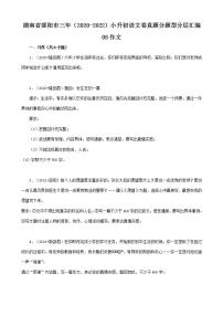 湖南省邵阳市三年（2020-2022）小升初语文卷真题分题型分层汇编-08作文