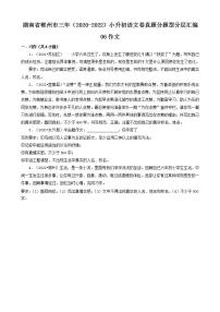 湖南省郴州市三年（2020-2022）小升初语文卷真题分题型分层汇编-06作文