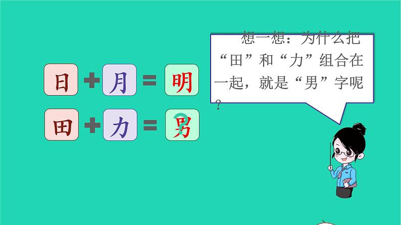 2022一年级语文上册第五单元识字9日月明教学课件新人教版第8页