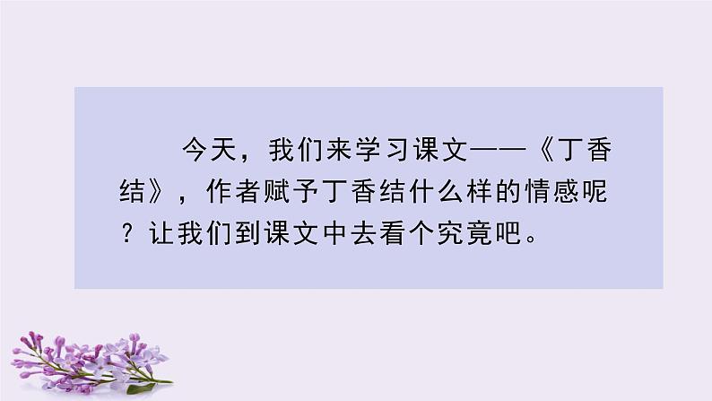 人教部编版六上语文 2.《丁香结》授课课件+生字课件+教案+导学案+素材03