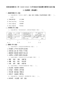 河南省南阳市三年（2020-2022）小升初语文卷真题分题型分层汇编-01选择题（基础题）