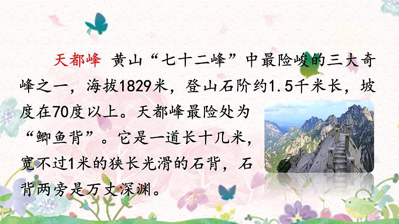17《爬天都峰》（课件）部编版语文四年级上册第5页