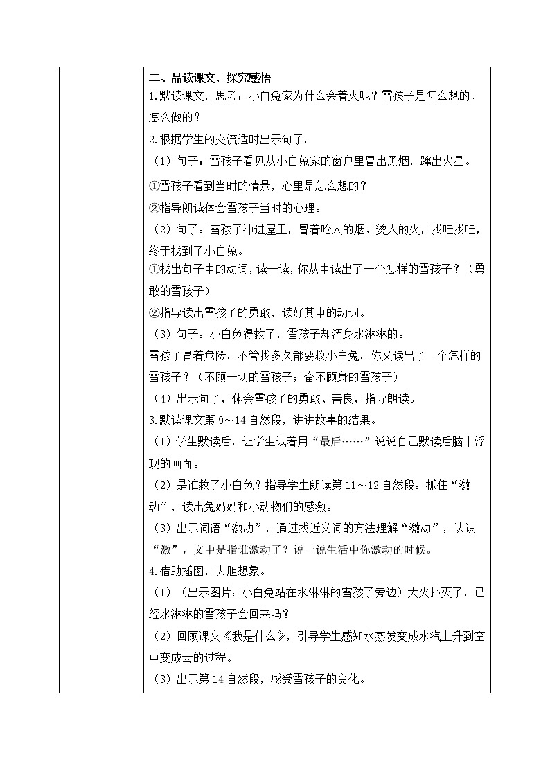 部编版语文二年级上册《雪孩子》第二课时PPT课件+教案02