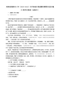 河南省洛阳市三年（2020-2022）小升初语文卷真题分题型分层汇编-05现代文阅读（记叙文）