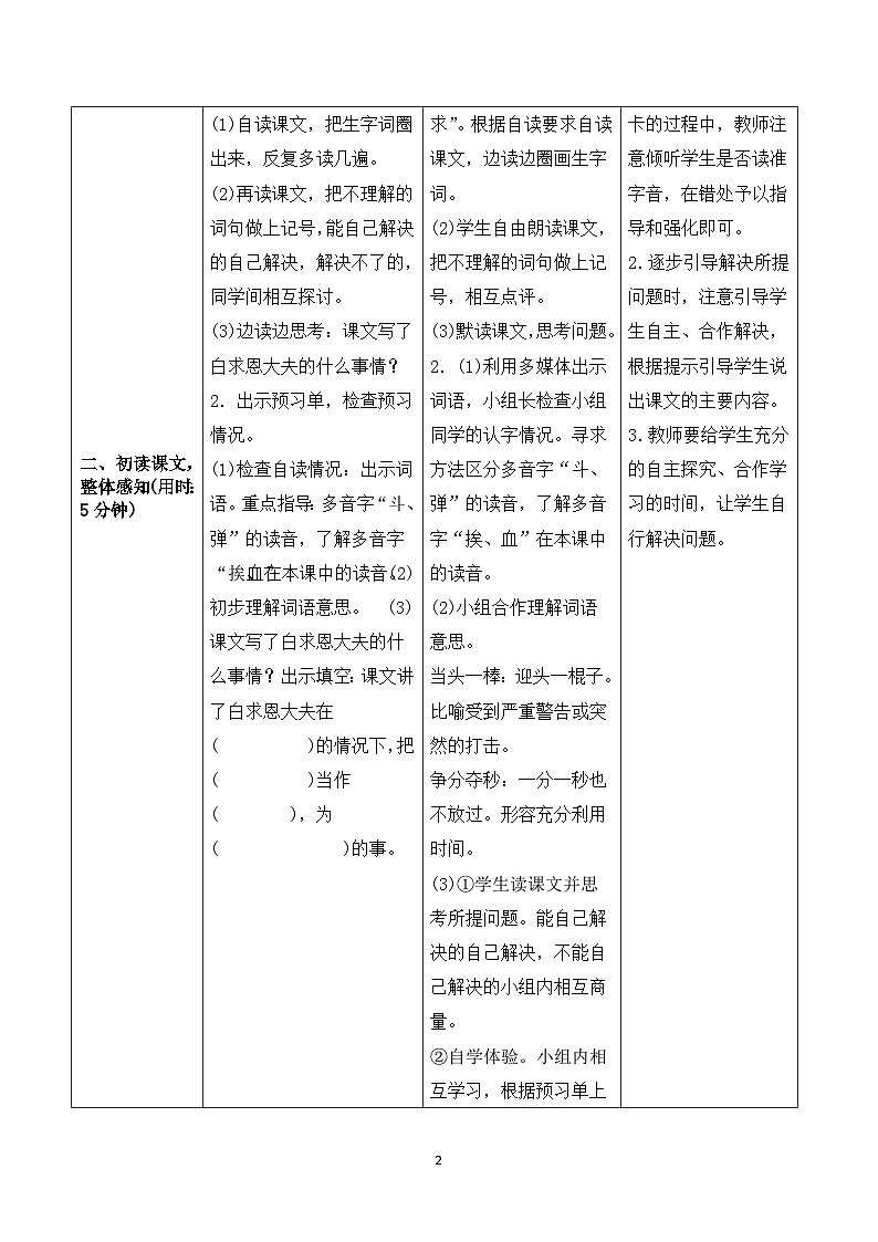 26《手术台就是阵地》课件+导学案+说课稿+素材02