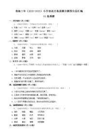 青海三年（2020-2022）小升初语文卷真题分题型分层汇编-01选择题