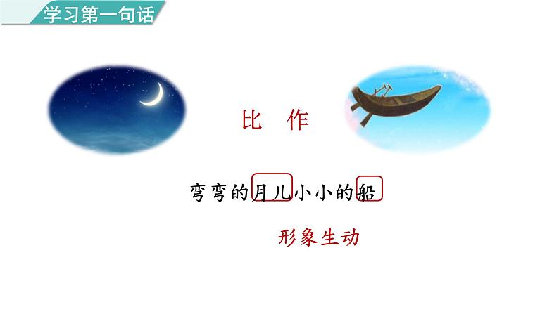 部编版小学语文一年级上册2.小小的船第二课时课件05