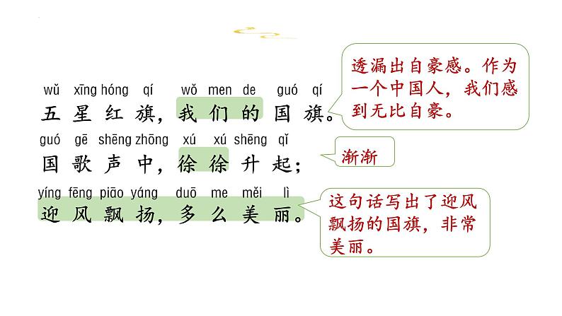 人教统编版语文一年级上册10.升国旗（课件） (1)04