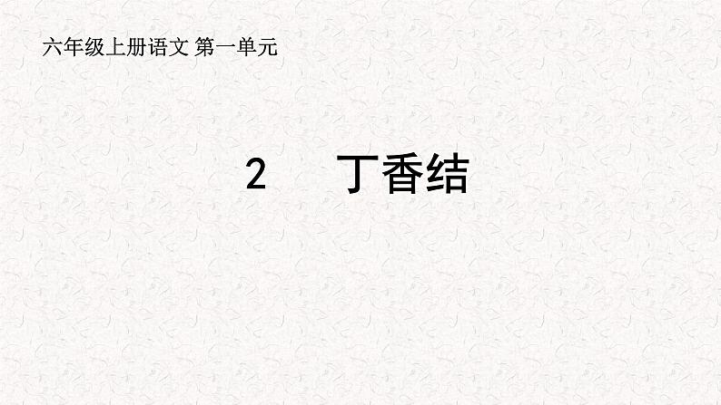 2、《丁香结》课件 部编六年级上册语文 2022-2023学年第一学期第1页