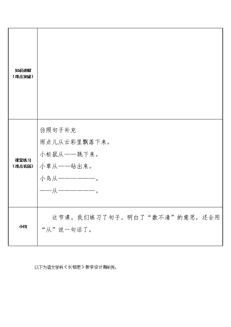 一年级上册语文教案-8.雨点儿（8）-部编版03