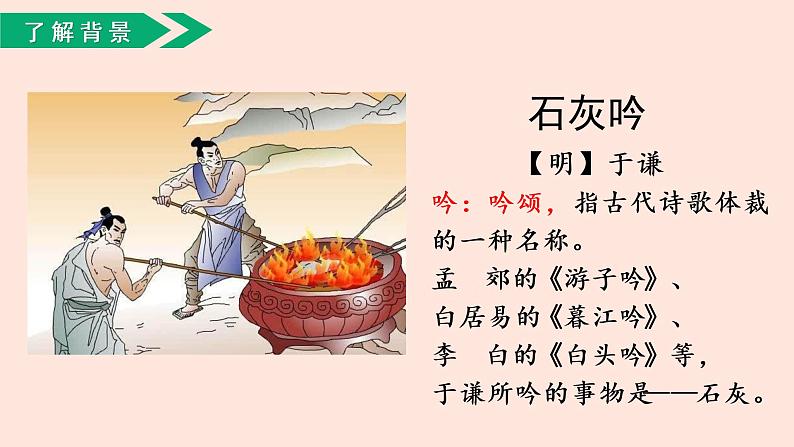 人教部编版语文六下：第10课《古诗三首-石灰吟》课件第3页