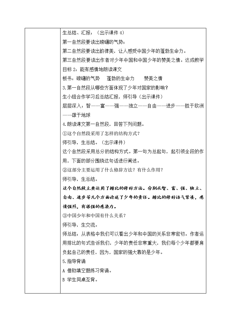 五上13《少年中国说（节选）》课件+教案03