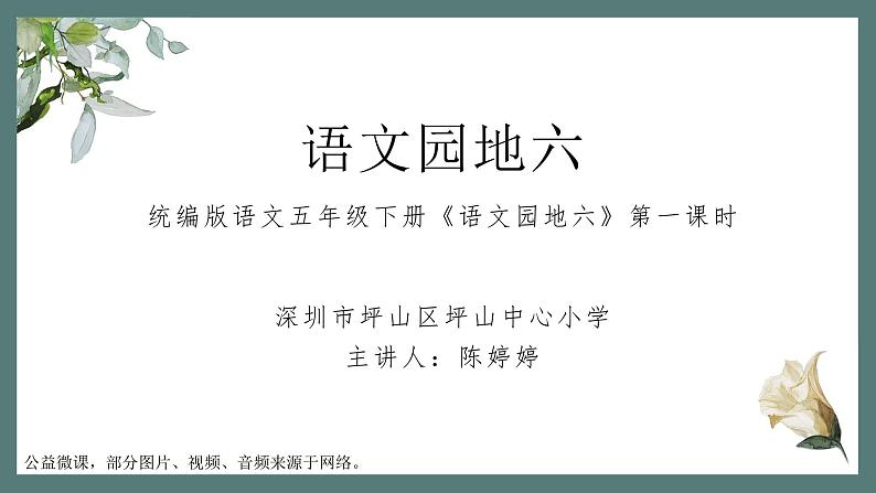 小学语文 五年级下《语文园地六》第一课时 课件第1页