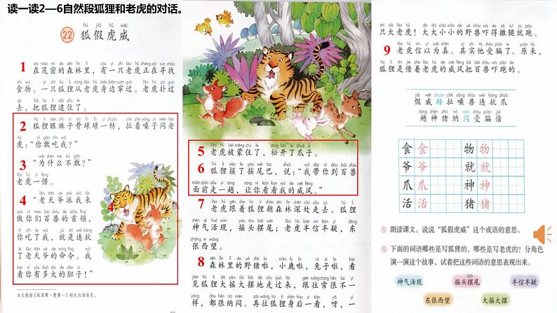 二年级上册语文 22.《狐假虎威》第二课时 课件05