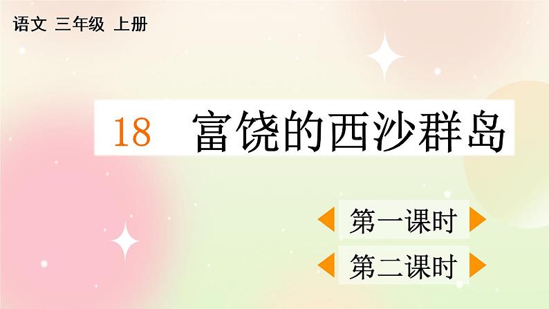 统编版3上语文 6.2 富饶的西沙群岛 课件第1页