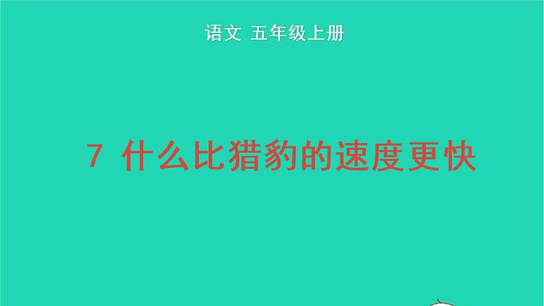 2022五年级语文上册第二单元7什么比猎豹的速度更快教学课件新人教版01