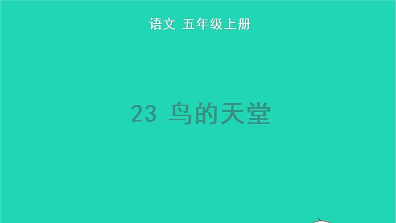 2022五年级语文上册第七单元23鸟的天堂教学课件新人教版01