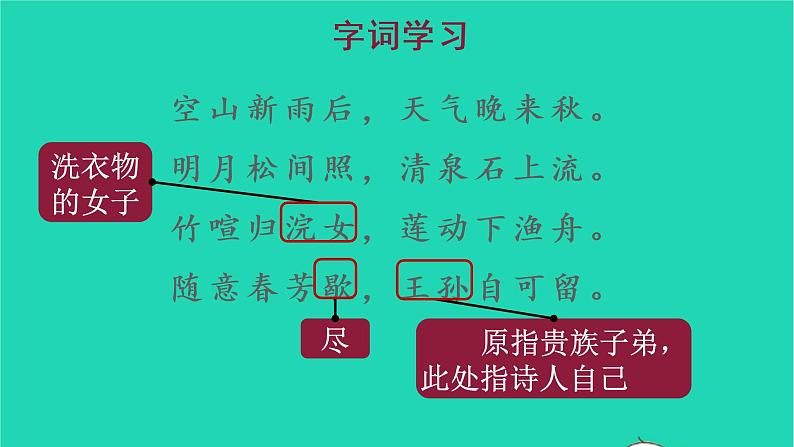 2022五年级语文上册第七单元21古诗词三首教学课件新人教版07