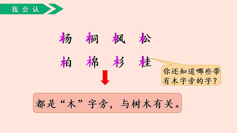 人教部编版小学语文二上：识字2《树之歌》课件第8页