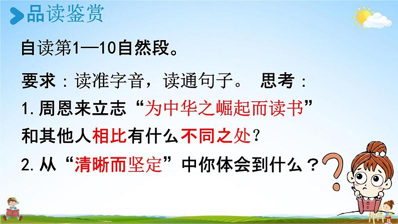 人教统编版四年级语文上册《22 为中华之崛起而读书 第2课时》课堂教学课件PPT小学公开课第3页