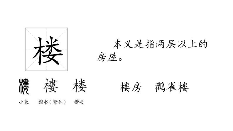 二年级上册语文 古诗二首《登颧雀楼》 第一课时 课件03