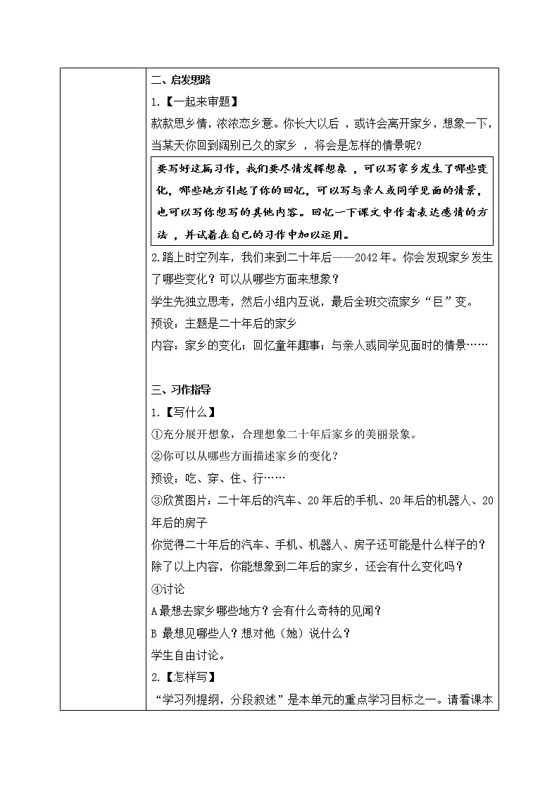 五上习作4《二十年后的家乡》课件+教案02