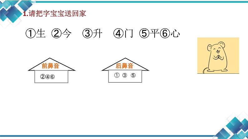 部编版一年级语文上册汉字复习课《我教笨笨鼠学汉字》课件第7页