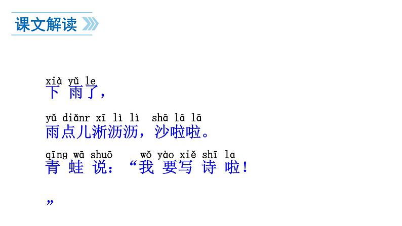 人教版（部编版）小学语文一年级上册课文（二）7.青蛙写诗   课件第5页