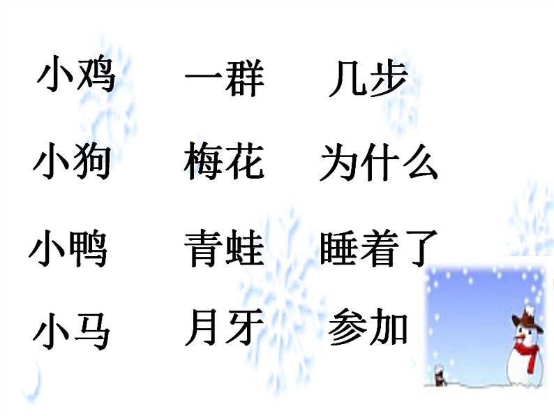 部编版小学语文一年级上册12雪地里的小画家(11)课件(1)第2页