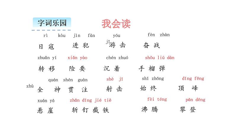 人教版六年级语文上6.狼牙山五壮士ppt04