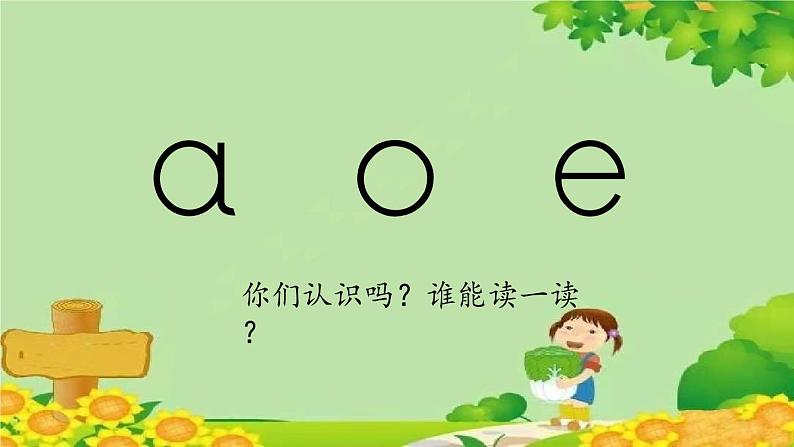 部编版小学语文一年级上册汉语拼音1《a o e》第1课时课件02