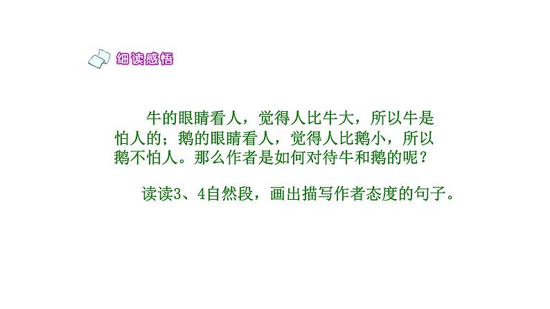 人教版四年级语文上第六单元18牛和鹅ppt第6页