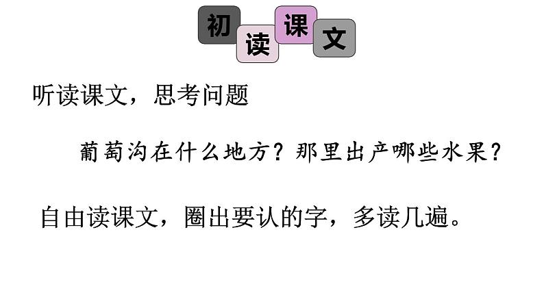 新部编人教版二年级上语文《11 葡萄沟》优质公开课教学课件第4页