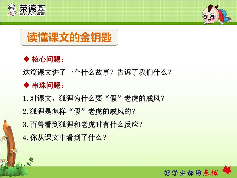 小学统编版二年级语文上册PPT课件21狐假虎威2课时第4页