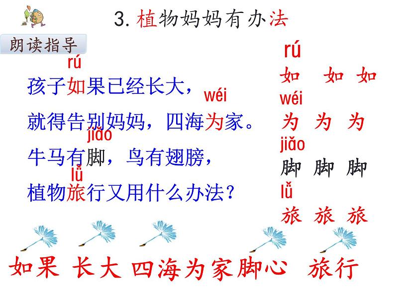 人教版（部编版）小学语文二年级上册 3.植物妈妈有办法  课件05