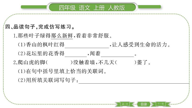 人教版语文四年级上第三单元10爬山虎的脚PPT05