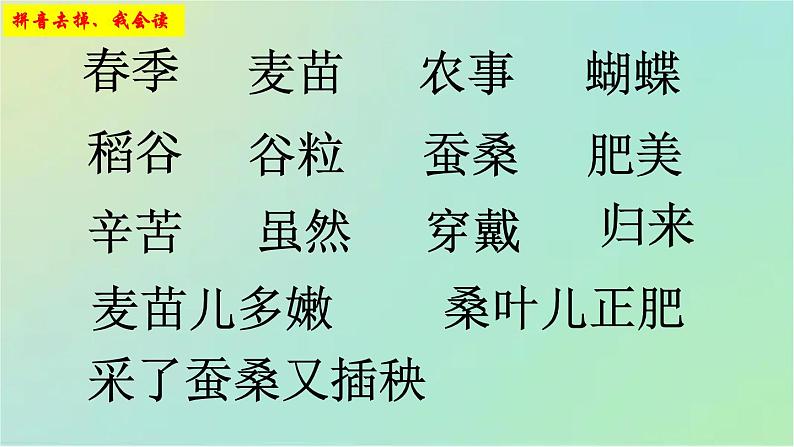 二年级上册语文部编版教案课文识字4.田家四季歌  课件第7页