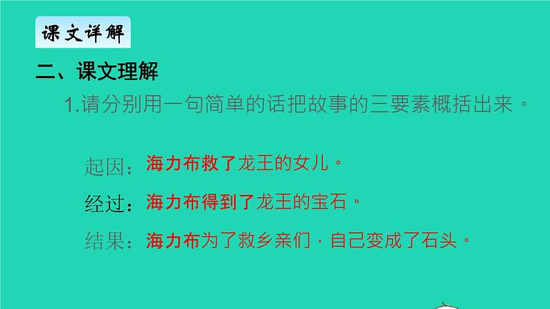 部编版五年级语文上册第三单元9猎人海力布教学课件07