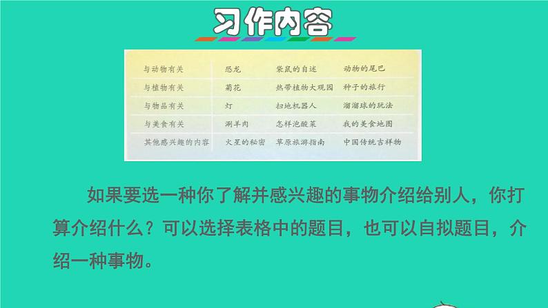 部编版五年级语文上册第五单元习作：介绍一种事物授课课件02