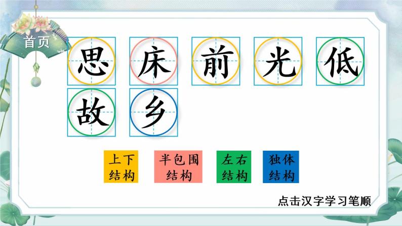 8《静夜思》课件PPT+生字课件+教案+音视频素材（含课文朗读）02