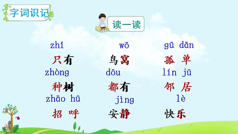 6《树和喜鹊》课件PPT+生字课件+教案+音视频素材（含课文朗读）04