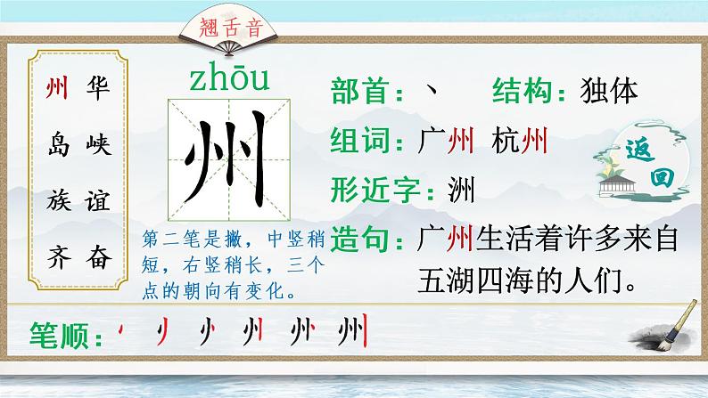 识字1《神州谣》课件PPT+生字课件+教案+音视频素材（含课文朗读）03