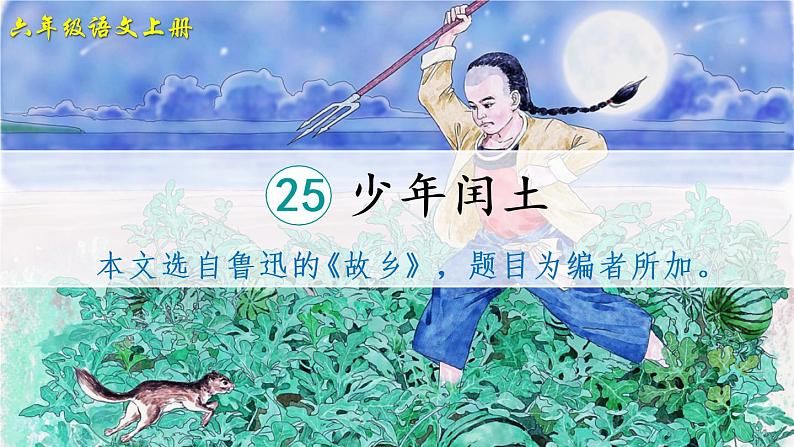 （新）部编版语文六年级上册 第八单元 25 少年闰土 PPT课件+教案素材04