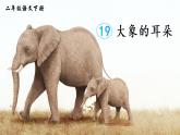19《大象的耳朵》课件PPT+生字课件+教案+音视频素材（含课文朗读）